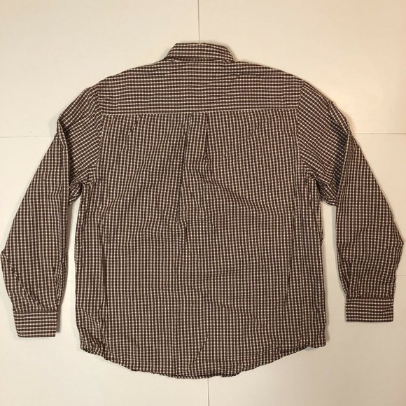 Timberland Long Sleeve Button Down Casual Shirt, XL, Red/White Checks, Cotton - Picture 3 of 8